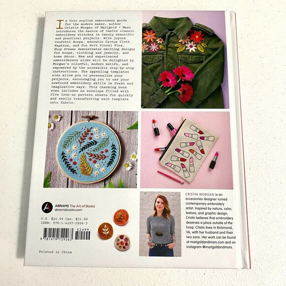 Hoop Dreams : Modern Hand Embroidery by Cristin Morgan (2018, Hardcover) New - Picture 2 of 4